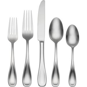 imageOneida H003020A Voss 20 Piece Everyday Flatware Set Service For 445Piece Flatware Set  Satin Finish