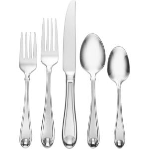 imageOneida Satin Garnet 65Piece Flatware Set Service for 12 1810 Stainless Steel Silverware Set Dishwasher Safe