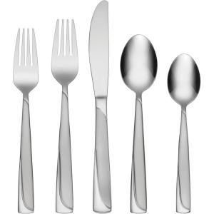 imageOneida Service for 8 Madeline 51 Piece Everyday Flatware Caddy 180 Stainless Steel Silverware Set74Piece Flatware Set