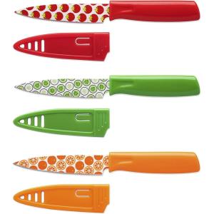 imageTomodachi  Rainbow Titanium  10 Piece Knife Set with Blade Guards35 inches