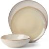 imageOneida 897205 Organic Shades 12Piece Dinnerware Set Sage GreenOatmeal