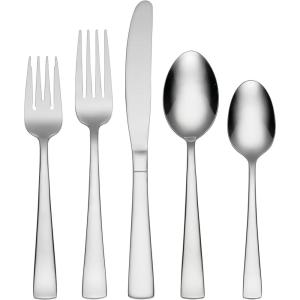 imageOneida Avery 90 Piece Casual Flatware Set 180 Stainless Service for 12Silver78Piece Flatware Set