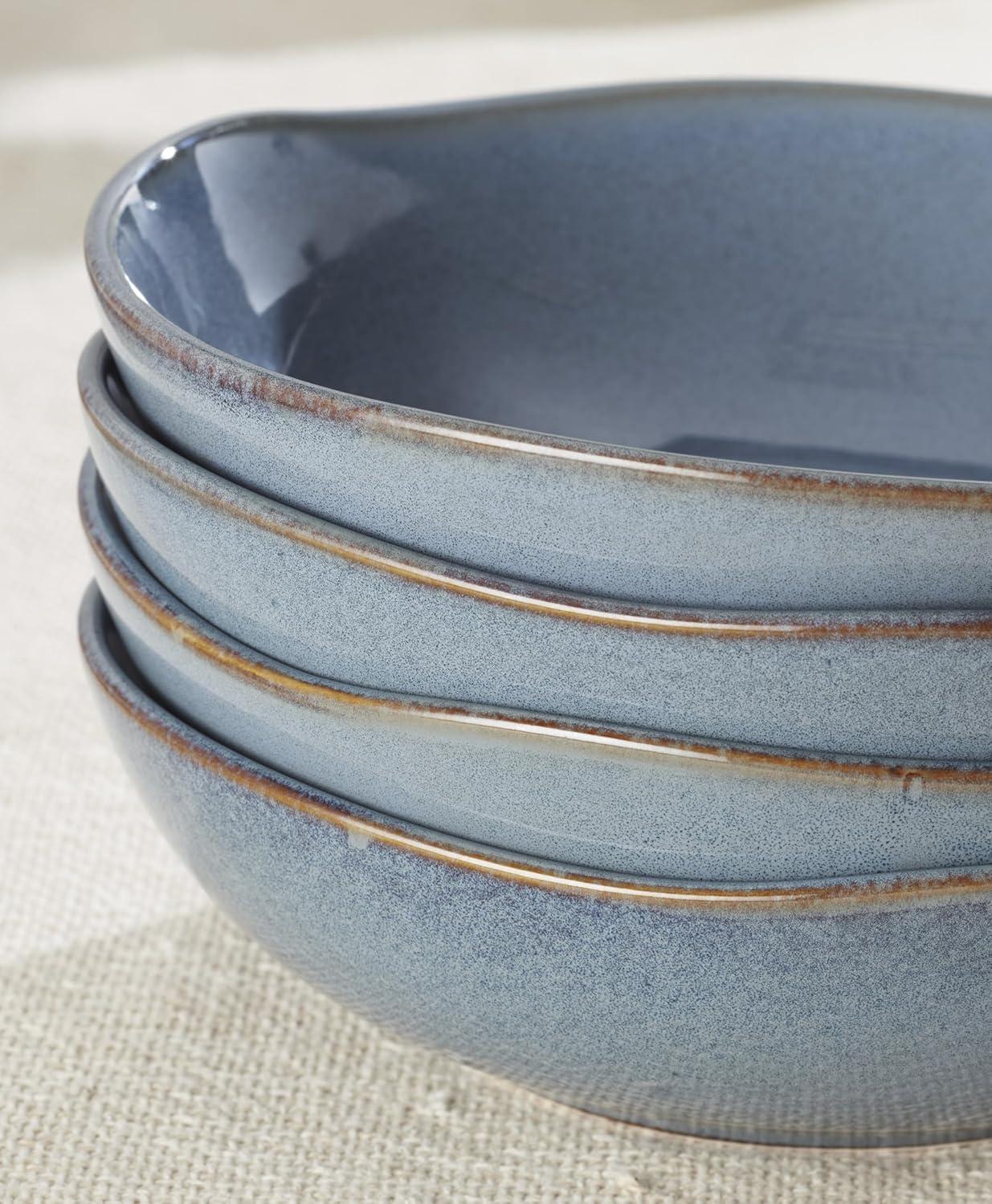 imageOneida 899209 Organic Shades Blue Pasta Bowls Set Of 4 Service For 4Blue