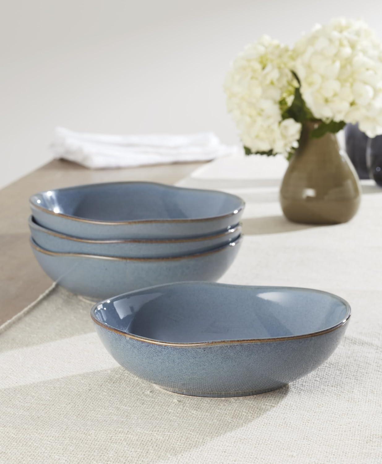 imageOneida 899209 Organic Shades Blue Pasta Bowls Set Of 4 Service For 4Blue