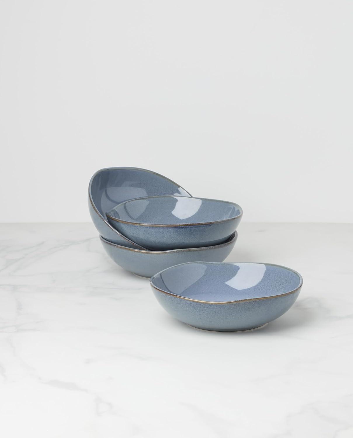 imageOneida 899209 Organic Shades Blue Pasta Bowls Set Of 4 Service For 4Blue