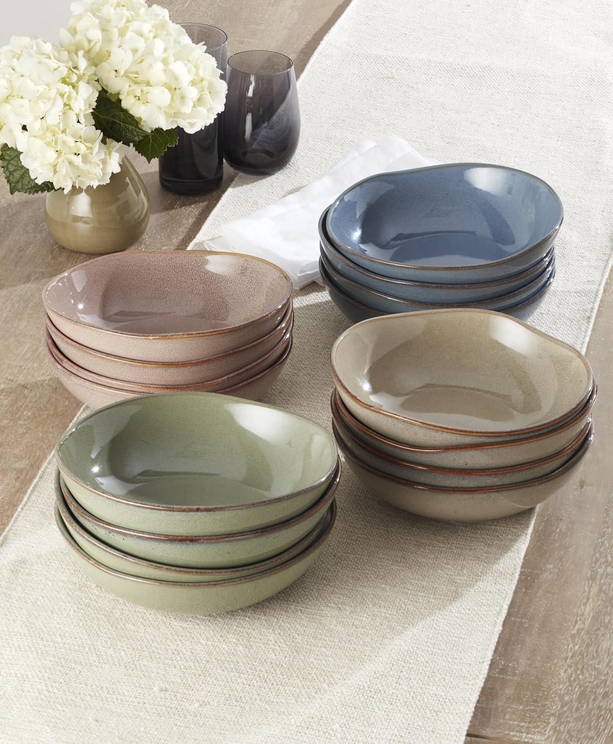 imageOneida 899209 Organic Shades Blue Pasta Bowls Set Of 4 Service For 4Blue