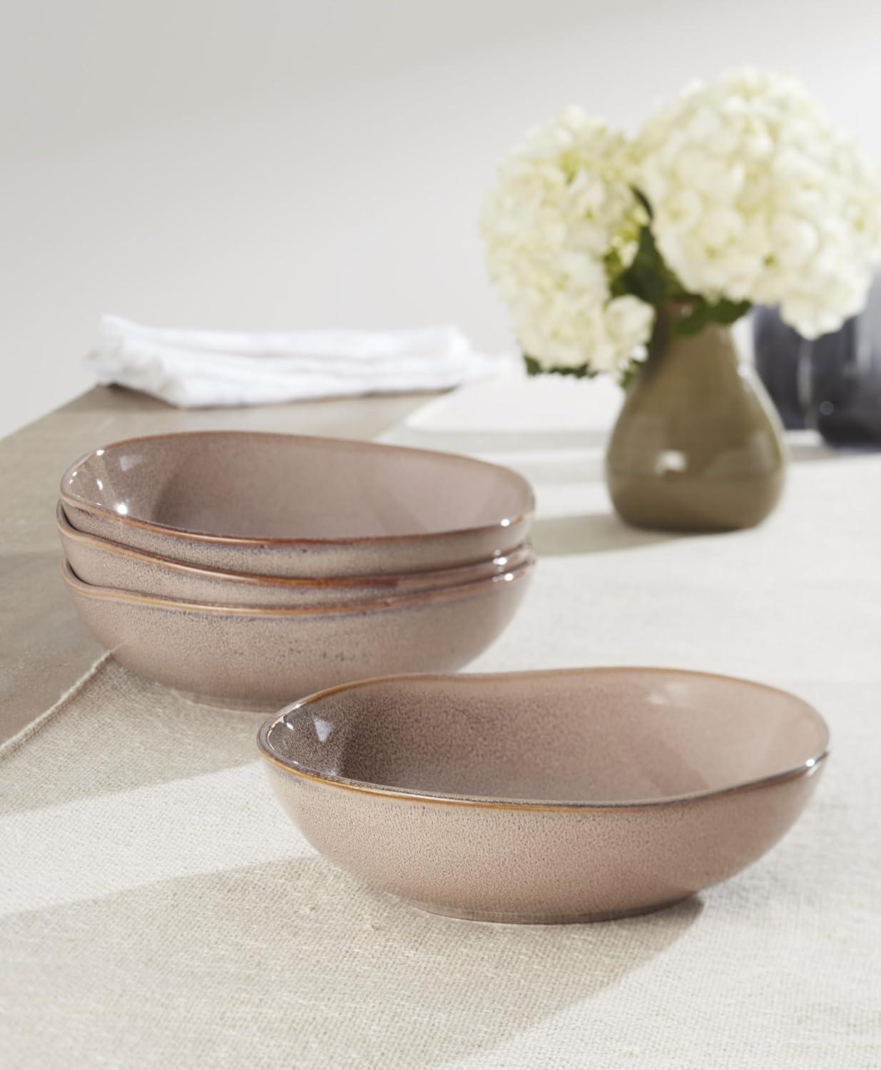 imageOneida 899209 Organic Shades Blue Pasta Bowls Set Of 4 Service For 4Clay