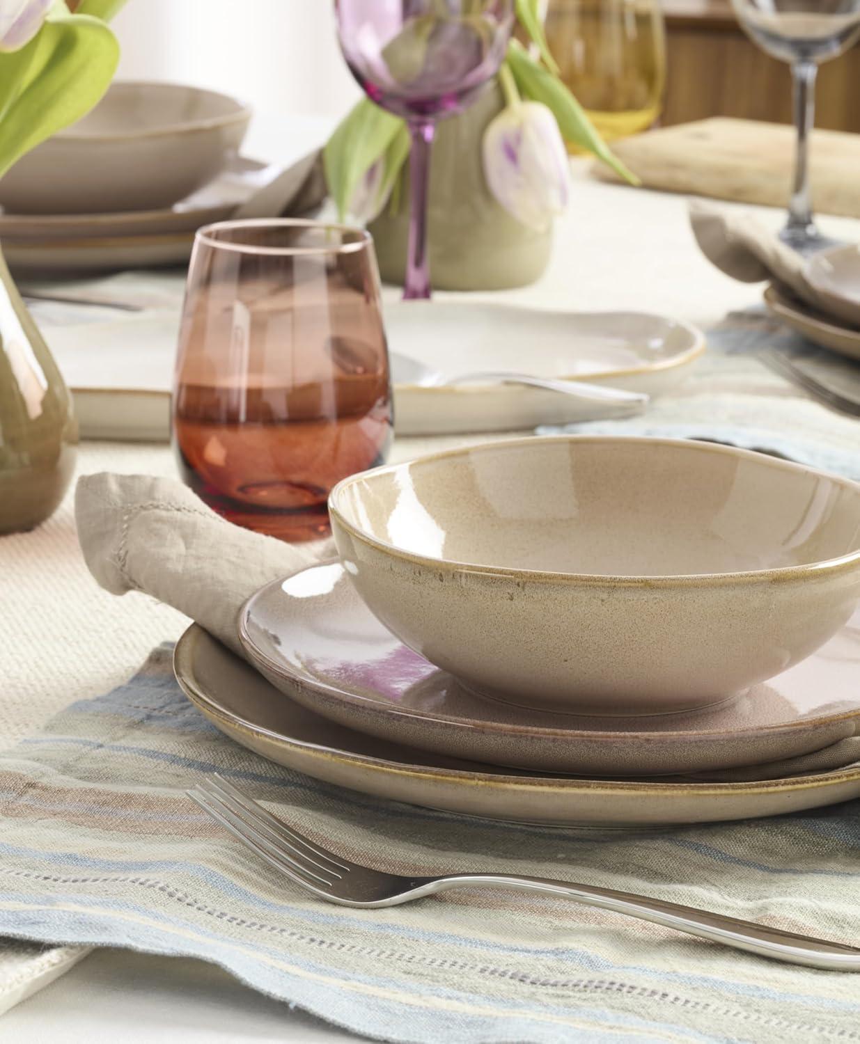 imageOneida 899209 Organic Shades Blue Pasta Bowls Set Of 4 Service For 4Clay