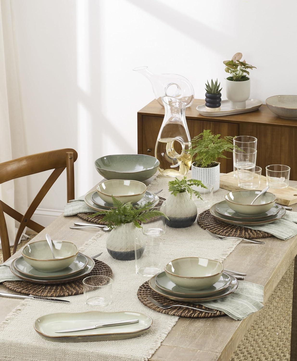 imageOneida 899209 Organic Shades Blue Pasta Bowls Set Of 4 Service For 4Green