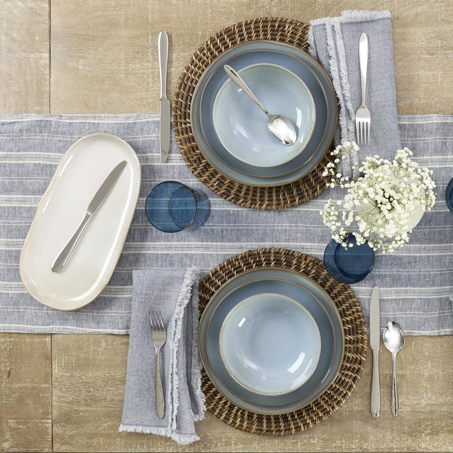 imageOneida 899209 Organic Shades Blue Pasta Bowls Set Of 4 Service For 4Oatmeal