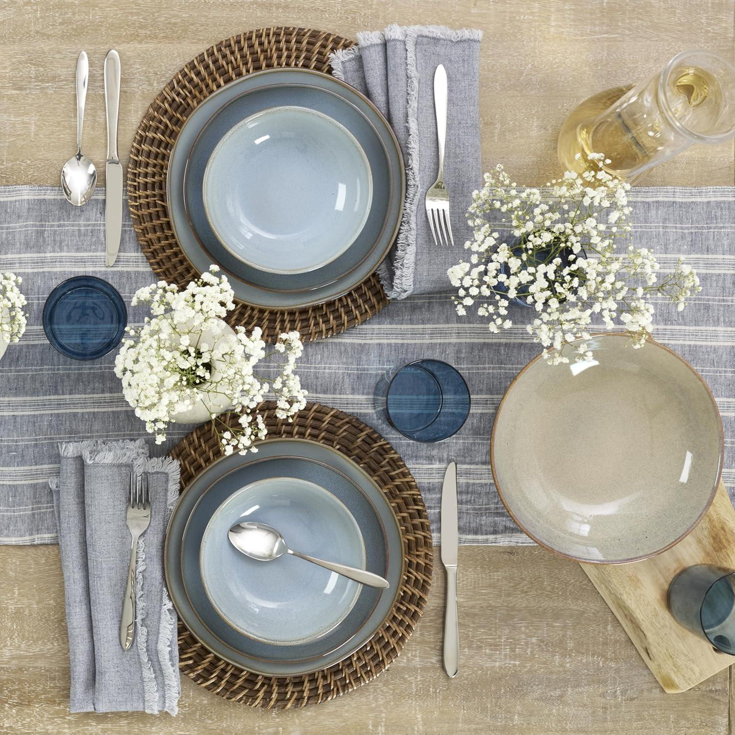 imageOneida 899209 Organic Shades Blue Pasta Bowls Set Of 4 Service For 4Oatmeal