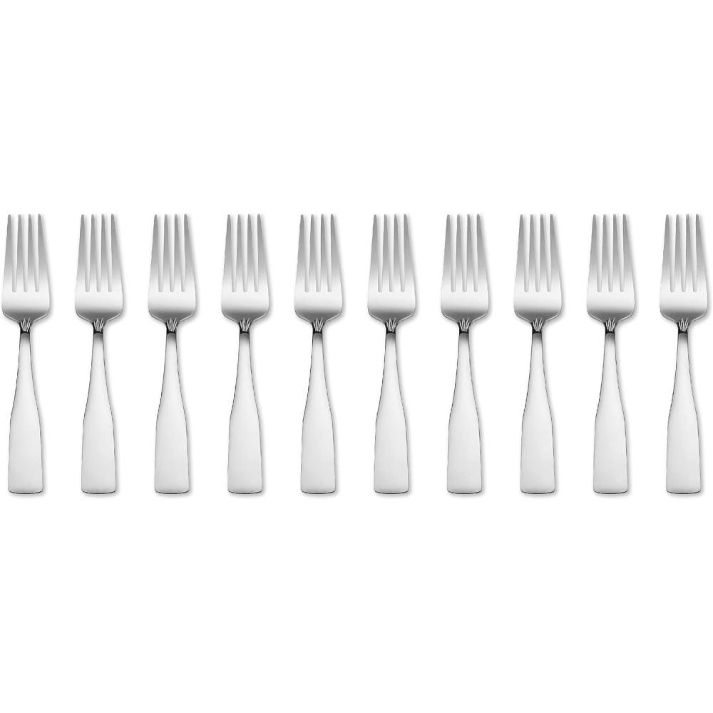 imageHampton Forge Bristol Satin 4Pk Dinner SpoonsColor Card 035 LB MetallicSalad Forks  Set of 10