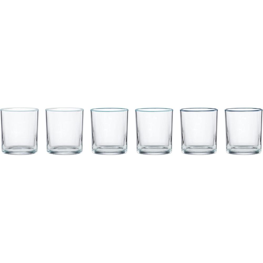 imageOneida Glassware 24 Seven Clear Medium Tumbler Set of 6 135Ounce Capacity Made From Glass Dishwasher Safe Tumbler Drinking Glasses Set Home and Kitchen Water Glasses Clear 4 PieceTurquoise