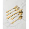 image:imageOneida 899220 Flight Gold Satin 20Piece Flatware Set Service For 420Piece Flatware Set  Gold