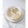 image:imageOneida 899220 Flight Gold Satin 20Piece Flatware Set Service For 420Piece Flatware Set  Gold