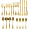 image:imageOneida 899220 Flight Gold Satin 20Piece Flatware Set Service For 420Piece Flatware Set  Gold