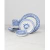 image:imageOneida Dinnerware Set Solear Blue 12Piece Set Service For 4 Stoneware Material Dishwasher And Microwave Safe Home And Kitchen Kitchen And Dining Dinner Plates And Bowls Sets Blue 12 Pieces
