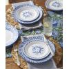 image:imageOneida Dinnerware Set Solear Blue 12Piece Set Service For 4 Stoneware Material Dishwasher And Microwave Safe Home And Kitchen Kitchen And Dining Dinner Plates And Bowls Sets Blue 12 Pieces