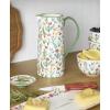 image:imageOneida Home And Kitchen First Blooms Pitcher Stoneware Material Water Jug Dishwasher Safe Water Pitcher Decorative Pitchers Butterfly amp Flowers DesignMultiColored 1 Piece 50 Ounce Capacity