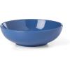 image:imageOneida Serveware 24 Seven Colors 3Piece Nesting Bowl Set With Wood Stand Porcelain Material Wooden Stand Dishwasher And Microwave Safe Serving Bowls Salad Bowl Pasta Bowls Turquoise 4 Pieces