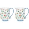image:imageOneida Coffee Mug Set First Blooms Blue Mugs 2 Pieces Service For 2 Porcelain Material 12 Ounce Capacity Microwave And Dishwasher Safe Ceramic Mugs Coffee Cups Tea Cup Blue 2 Pieces
