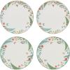 image:imageOneida Dinnerware Set First Blooms 4Piece Accent Plates Service For 4 Plate Set Porcelain Plates Dishwasher amp Microwave Safe Salad amp Pasta Plate Dish Sets Floral Design Assorted 4 Piece