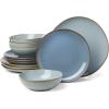 image:imageOneida 897199 Organic Shades 12Piece Dinnerware Set Slate BlueBlue