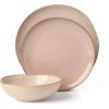 image:imageOneida 897199 Organic Shades 12Piece Dinnerware Set Slate BlueClay Color Tone May Vary