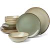 image:imageOneida 897199 Organic Shades 12Piece Dinnerware Set Slate BlueGreen