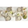 image:imageOneida 897199 Organic Shades 12Piece Dinnerware Set Slate BlueOatmeal