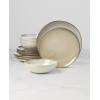 image:imageOneida 897199 Organic Shades 12Piece Dinnerware Set Slate BlueOatmeal