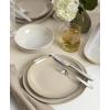 image:imageOneida 897199 Organic Shades 12Piece Dinnerware Set Slate BlueOatmeal