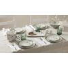 image:imageOneida Dinnerware Set Botanica 12Piece Dinnerware Set Service For 4 Porcelain Material Dishwasher And Microwave Safe Bowls Plates And Bowls Dinner Dishes Plates Home Green 12 Piece