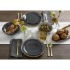image:imageOneida Dinnerware Set Organic Shades Gray 18Piece Dinnerware Set Service For 6 Stoneware Material Dishwasher And Microwave Safe Bowls Plates And Bowls Dinner Dishes Plates Gray 18 Piece