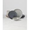 image:imageOneida Dinnerware Set Organic Shades Gray 18Piece Dinnerware Set Service For 6 Stoneware Material Dishwasher And Microwave Safe Bowls Plates And Bowls Dinner Dishes Plates Gray 18 Piece