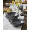 image:imageOneida Dinnerware Set Organic Shades Gray Pasta Bowls Set of 4 Service For 4 Dishwasher and Microwave Safe Stoneware Material Salad Bowl Pasta Bowl Home Kitchen and Dining Gray 4 Pieces