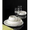 image:imageOneida Dinnerware Set Quirk Pasta Bowls Set of 4 Service For 4 Dishwasher and Microwave Safe Porcelain Material Salad Bowl Pasta Bowl Serving Bowls Home Kitchen and Dining White 4 Pieces