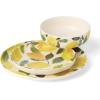 image:imageOneida Dinnerware Sets 24 Seven Melamine Lemon 12Piece Dinnerware Set Set for 4 Service For 4 Melamine Material Dishwasher Safe Plates And Bowls Dinner Dishes Home Kitchen Yellow 12 Piece