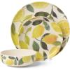 image:imageOneida Dinnerware Sets 24 Seven Melamine Lemon 12Piece Dinnerware Set Set for 4 Service For 4 Melamine Material Dishwasher Safe Plates And Bowls Dinner Dishes Home Kitchen Yellow 12 Piece