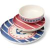 image:imageOneida Dinnerware Sets 24 Seven Melamine Wharfside 12Piece Dinnerware Set Service For 4 Melamine Material Dishwasher Safe Plates And Bowls Dinner Dishes Kitchen And DiningAssorted 12 PieceAweigh We Go