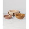 image:imageOneida Serveware 24 Seven Colors Nesting Bowls With Wood Stand Sunbaked Porcelain Material Wooden Stand Dishwasher Safe Serving Bowl Salad Bowl Pasta Bowls Kitchen amp DiningSunbaked 4 Pieces