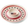 image:imageOneida Kitchen And Dining Vintage Americana Chip n Dip Tray Melamine Material Serving Tray Dishwasher Safe Snacks Fruit Serving Home Decor Home and Kitchen White 1 Piece 1275 Diameter