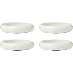 image:imageOneida Dinnerware Set Quirk Pasta Bowls Set of 4 Service For 4 Dishwasher and Microwave Safe Porcelain Material Salad Bowl Pasta Bowl Serving Bowls Home Kitchen and Dining White 4 Pieces