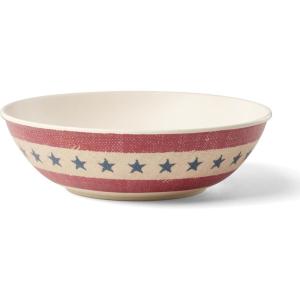 image:imageOneida Dinnerware Set Vintage Americana Serving Bowl Service For 1 Dishwasher and Microwave Safe Melamine Material Salad Bowl Pasta Bowls Kitchen and Dining White 1 Piece 80 Oz Capacity