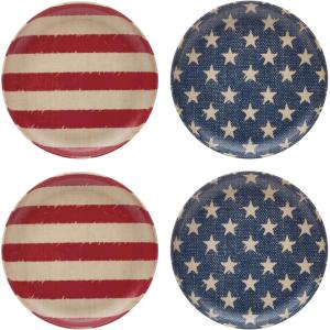 image:imageOneida Dinnerware Sets Vintage Americana Accent Plates Set Of 4 Service For 4 Plates Set Melamine Material Dishwasher amp Microwave Safe Salad amp Pasta Plate Americana Assorted 4 PieceCasual