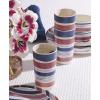 image:imageOneida Drinkware 24 Seven Melamine Stripe Tumblers Set of 4 Striped Pattern 16Oz Dishwasher Safe Melamine Plastic Cups Drinking Glasses Bridal Shower Gifts Tumbler Cup Set Stripe 4 Piece