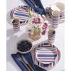 image:imageOneida Drinkware 24 Seven Melamine Stripe Tumblers Set of 4 Striped Pattern 16Oz Dishwasher Safe Melamine Plastic Cups Drinking Glasses Bridal Shower Gifts Tumbler Cup Set Stripe 4 Piece