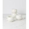 image:imageOneida Coffee Mug Set Quirk Mugs with Coasters Set of 4 Service For 4 Porcelain Material Microwave And Dishwasher Safe Ceramic Mugs Coasters And Coffee Cups White 8 Pieces 18 Ounce Capacity