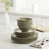 image:imageOneida 896892 Artisanal Stripe Green 12 Piece Dinnerware Set Service For 4