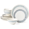 image:imageOneida 896821 Artisanal Stripe 12 Piece Dinnerware Set Service For 4